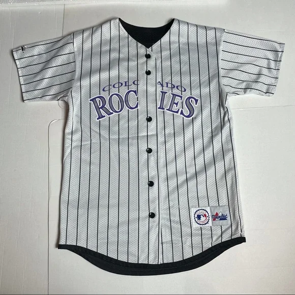 Majestic Vintage Colorado Rockies Reversible Baseball Jersey Youth Large